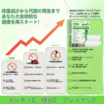 公式旗艦店 /ANGELTRAP®＆NAD+ 10-in-1 ナノ強化フォーミュラ — 肥満、肌のたるみ、糖尿病、睡眠時無呼吸症候群、関節の悩み、その他健康上の懸念にアプローチ🛡️